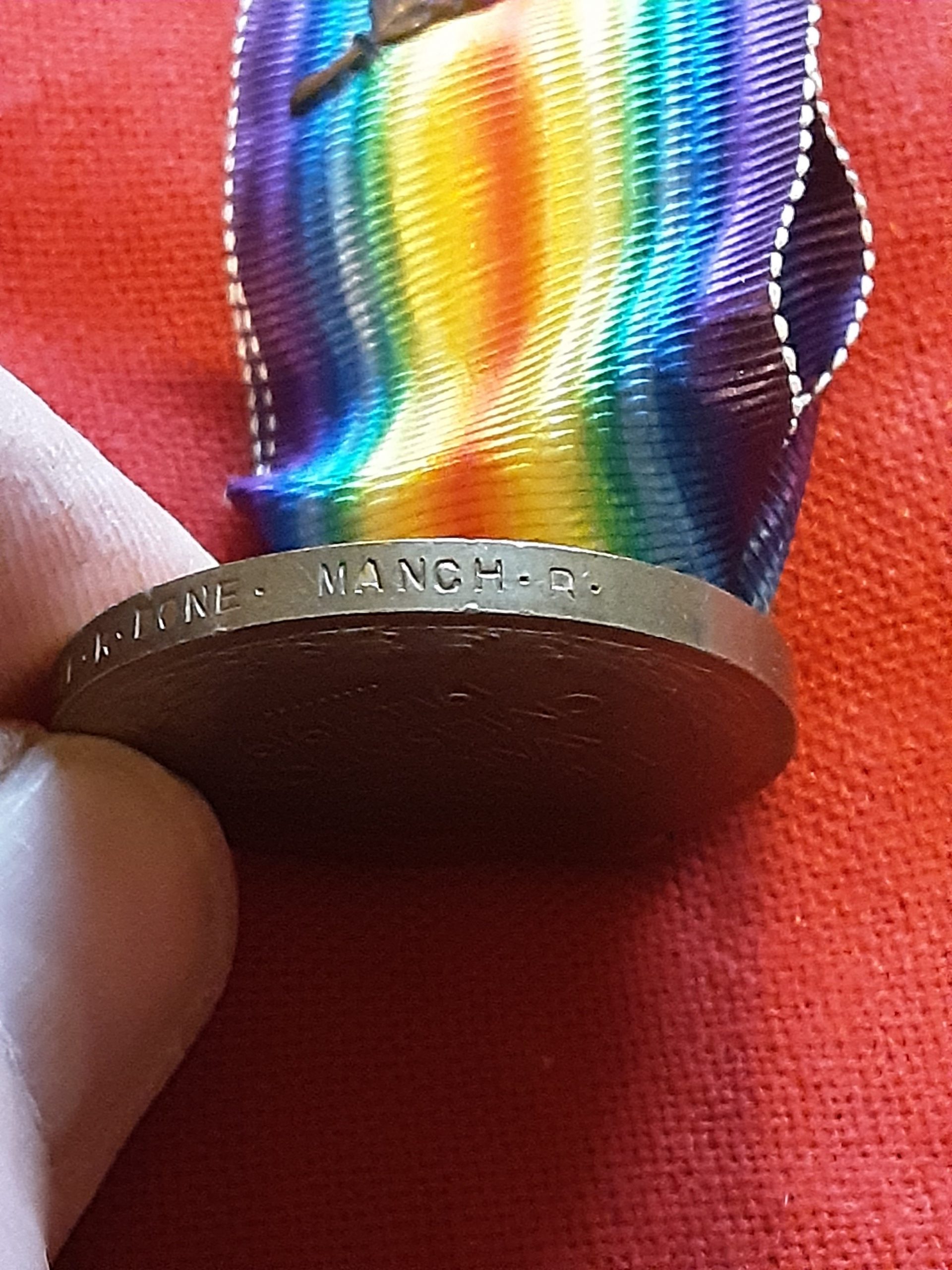 Victory Medal. Gallantry MID. Robert Done. 18th Manchester 3rd City Battallion. 40% Discharged Wounds. Hulme, Lancs - Image 4