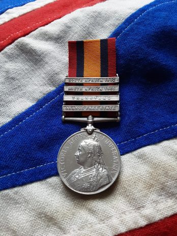 4 clasp QSA. Cox. 20th Hussars. Boer War.