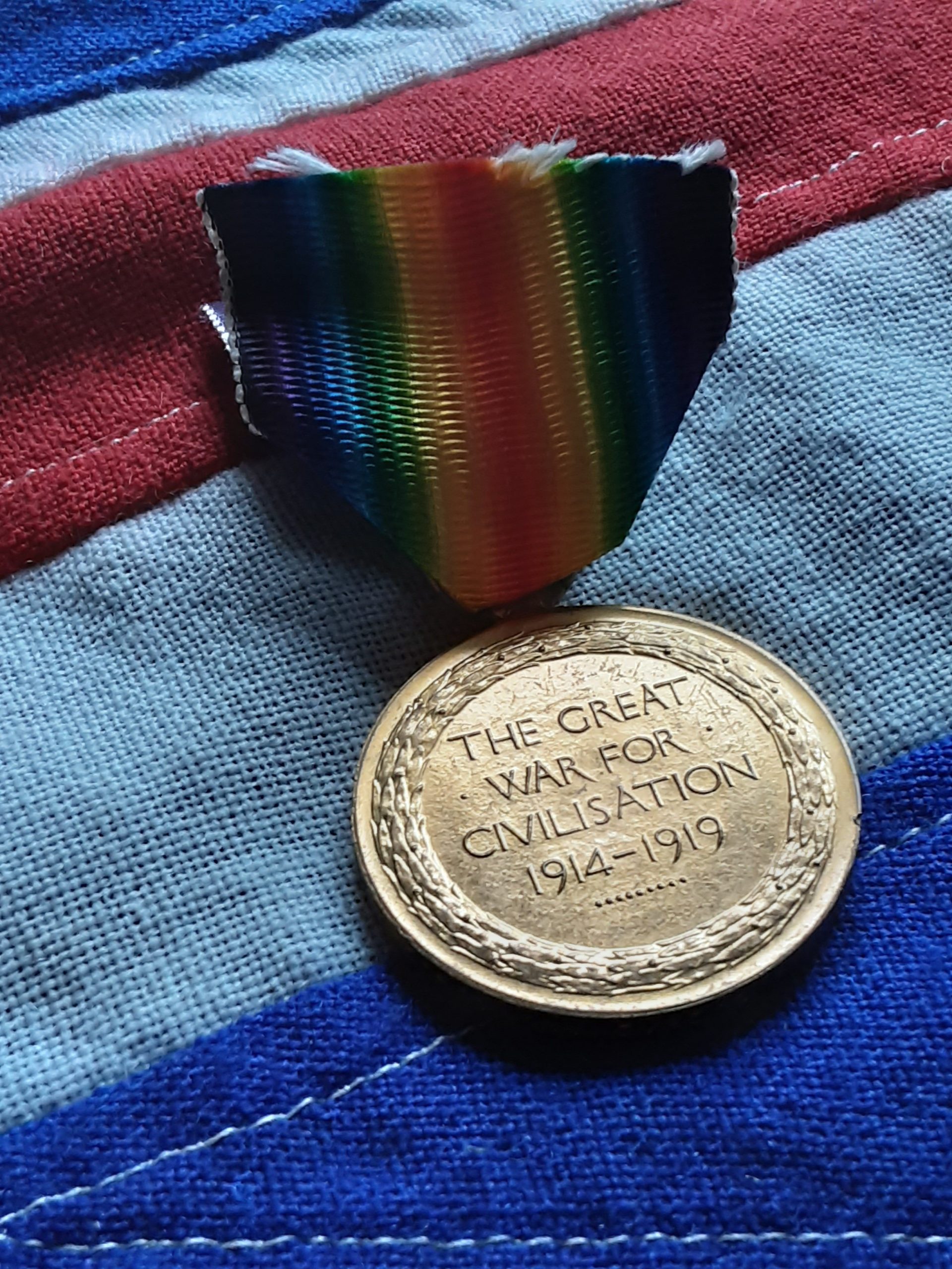 WWI Victory Medal. Cecil Eugene Deadman. ASC. Hastings. Macedonia - Image 3