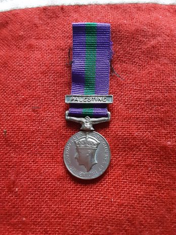 Period miniature General Service Medal. Palestine