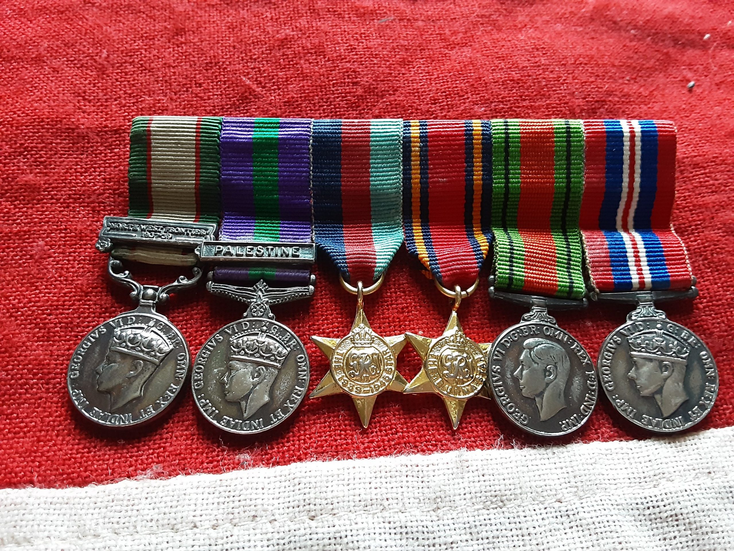 Period miniature IGS/Palestine GSM with Burma WWII group.