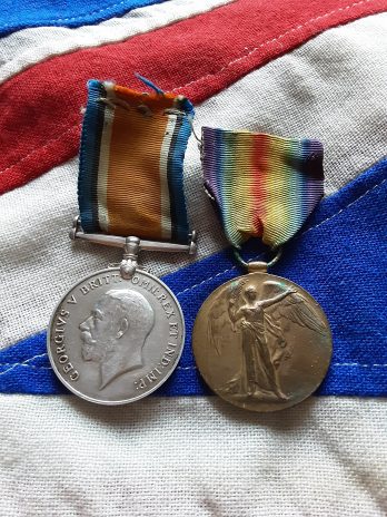 WWI Pair. George W Wren. AVC. 30 Veterinary Hospital. Hospitalized 1917 Hernia. Fairstead. Essex