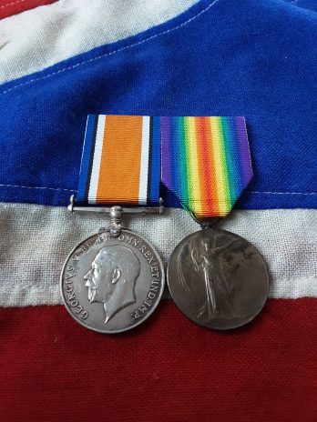 WWI Pair. Frank Norman Jeffreys. RAMC. Stoke on Trent. Clerk, Ministry of Labour.