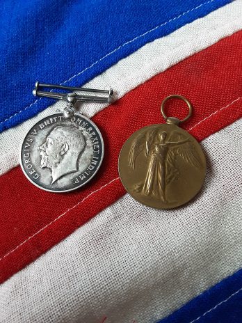 WWI Pair. Sjt Charles Farmer. RE & Labour Corps. Reading, Berkshire.