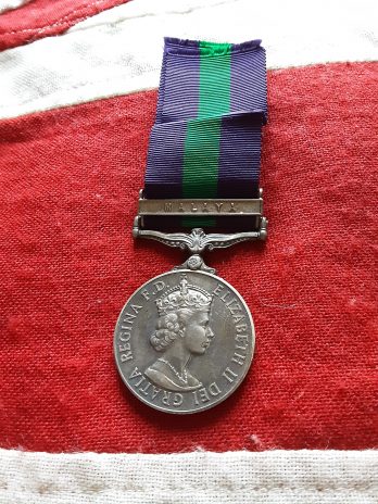 Malaya GSM. JCJ Thompson. RASC. Royal Army Service Corps.