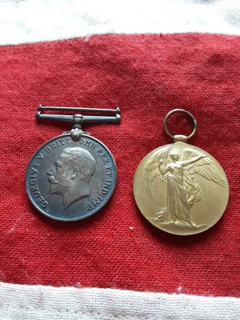 WWI Pair. Francis Henry Parker. C Battery 156 Brigade. Royal Artillery. Injured 1917. 31st Amb Train