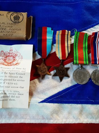 WWII Officers casualty group. 2nd Lieut Arthur NH Sykes 2nd Royal Fusiliers. Orpington. Kent. College.