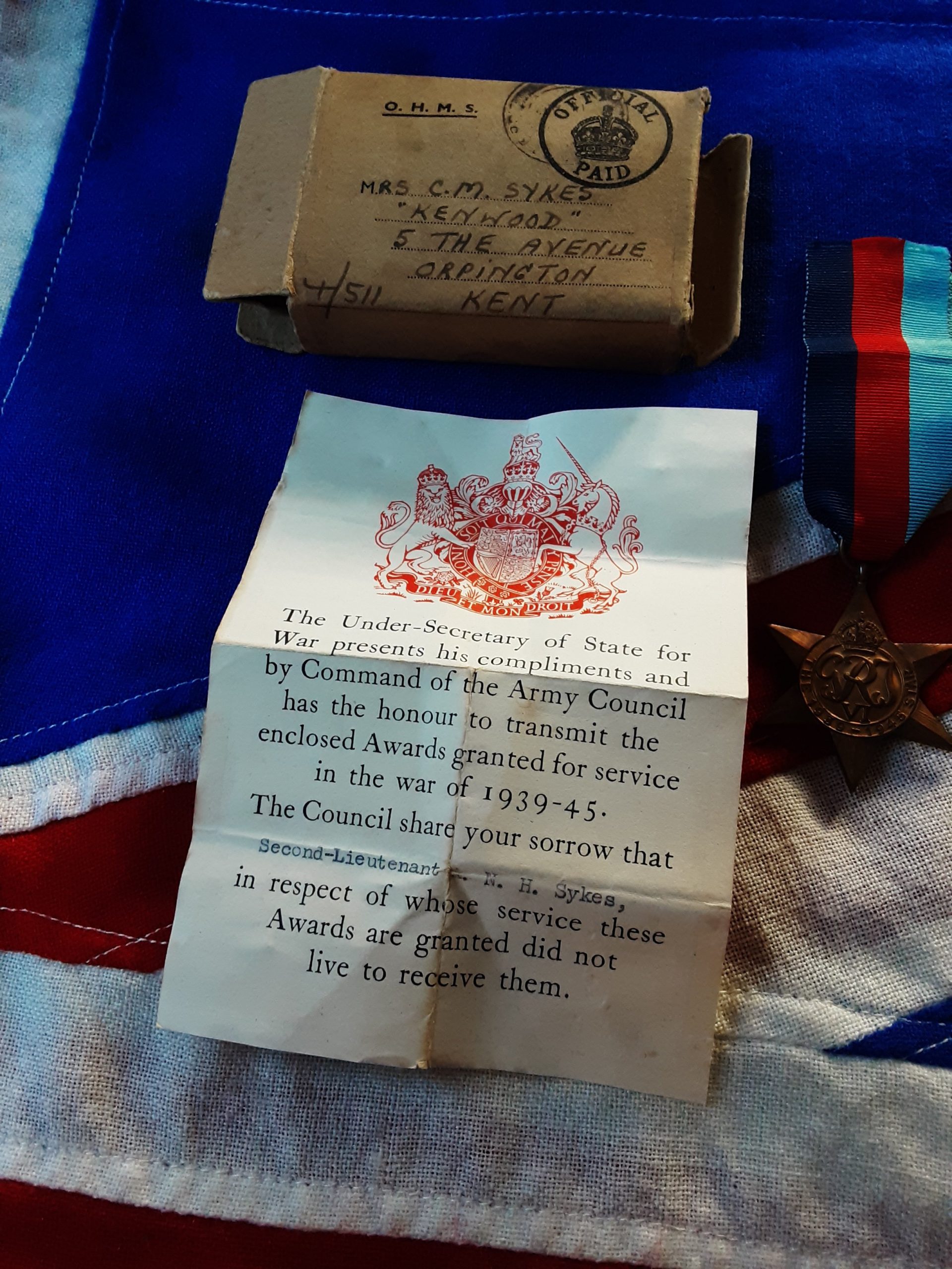 WWII Officers casualty group. 2nd Lieut Arthur NH Sykes 2nd Royal Fusiliers. Orpington. Kent. College. - Image 4