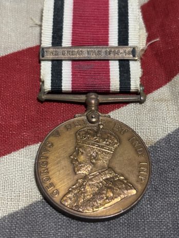 KGV Special Constable Long Service Medal with Great War clasp named to an Inspector White