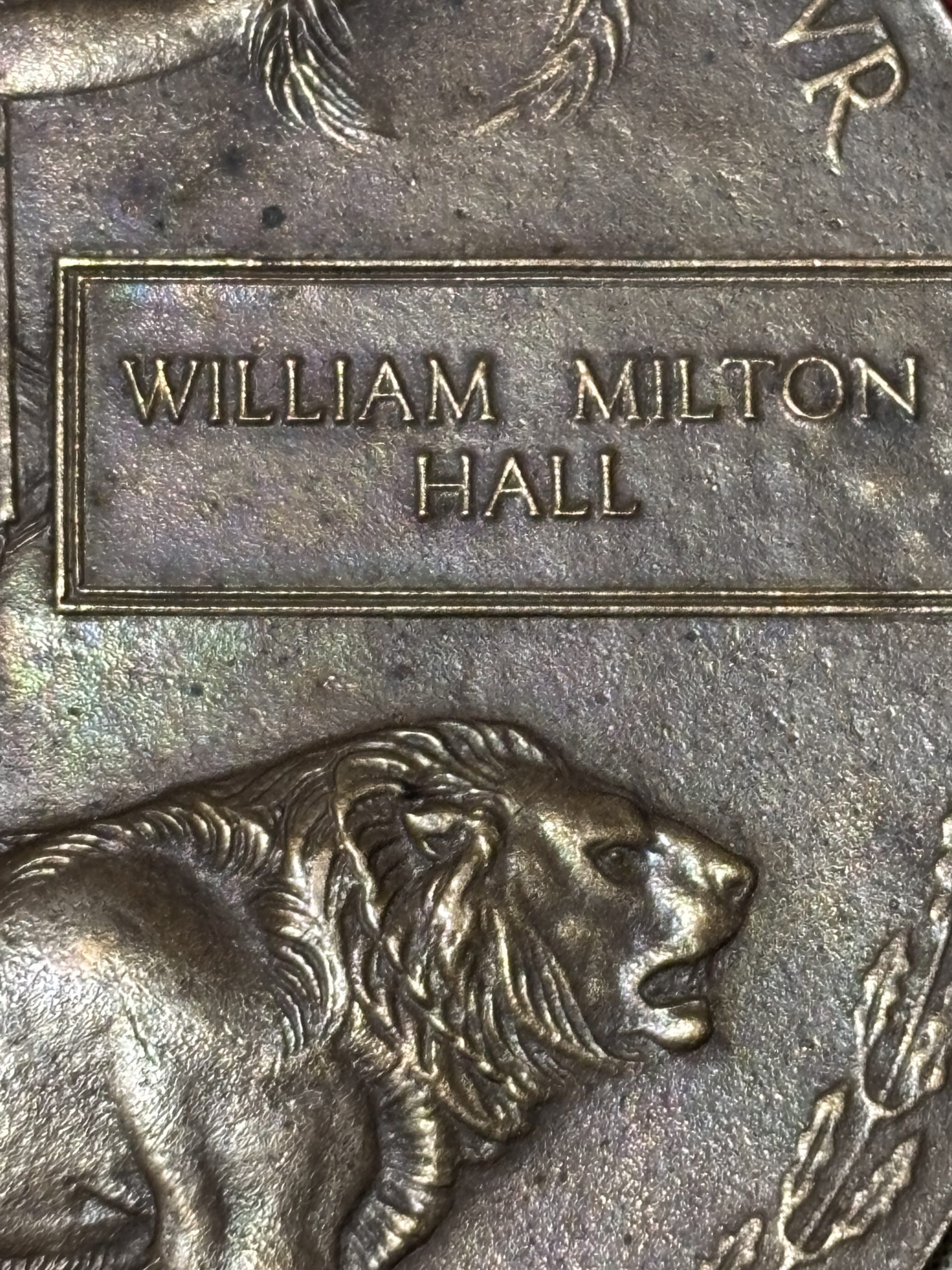 Casualty Pair & Plaque. Hall. Durham Light Infantry. KIA July 1918. Jarrow. - Image 2