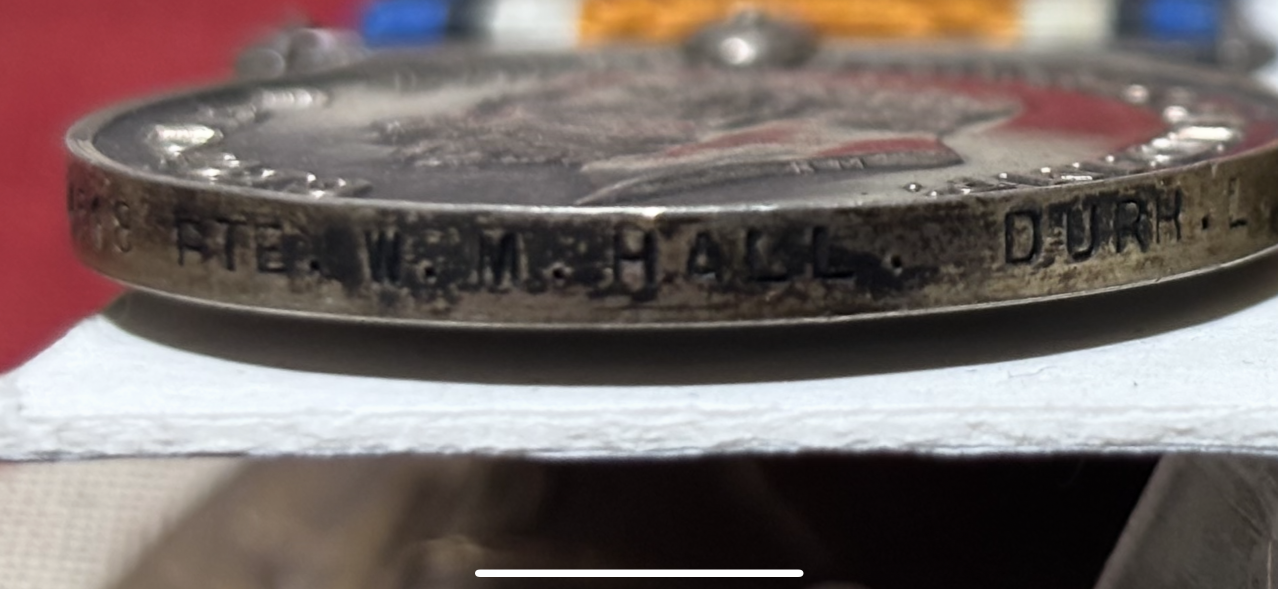 Casualty Pair & Plaque. Hall. Durham Light Infantry. KIA July 1918. Jarrow. - Image 5