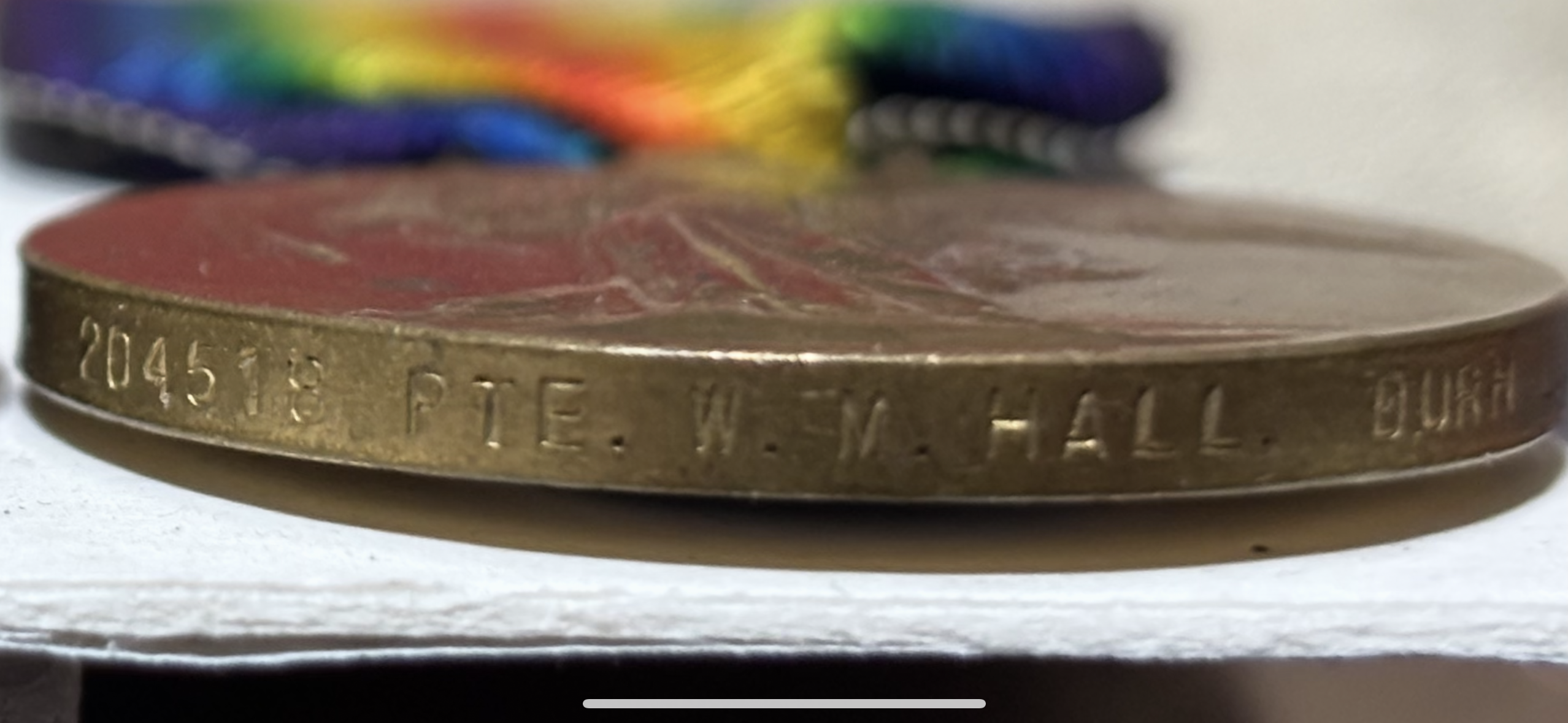 Casualty Pair & Plaque. Hall. Durham Light Infantry. KIA July 1918. Jarrow. - Image 6