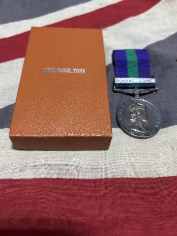 Cased QEII GSM. Canal Zone. Witt. Royal Air Force.