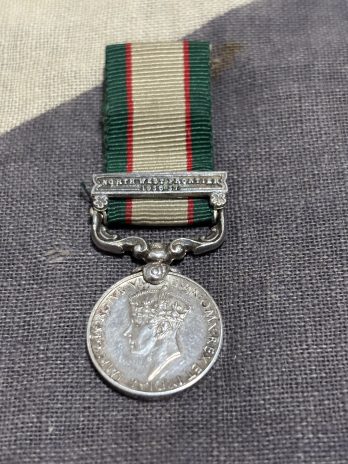 Miniature KGVI India General Service Medal. Northwest Frontier 1936-37