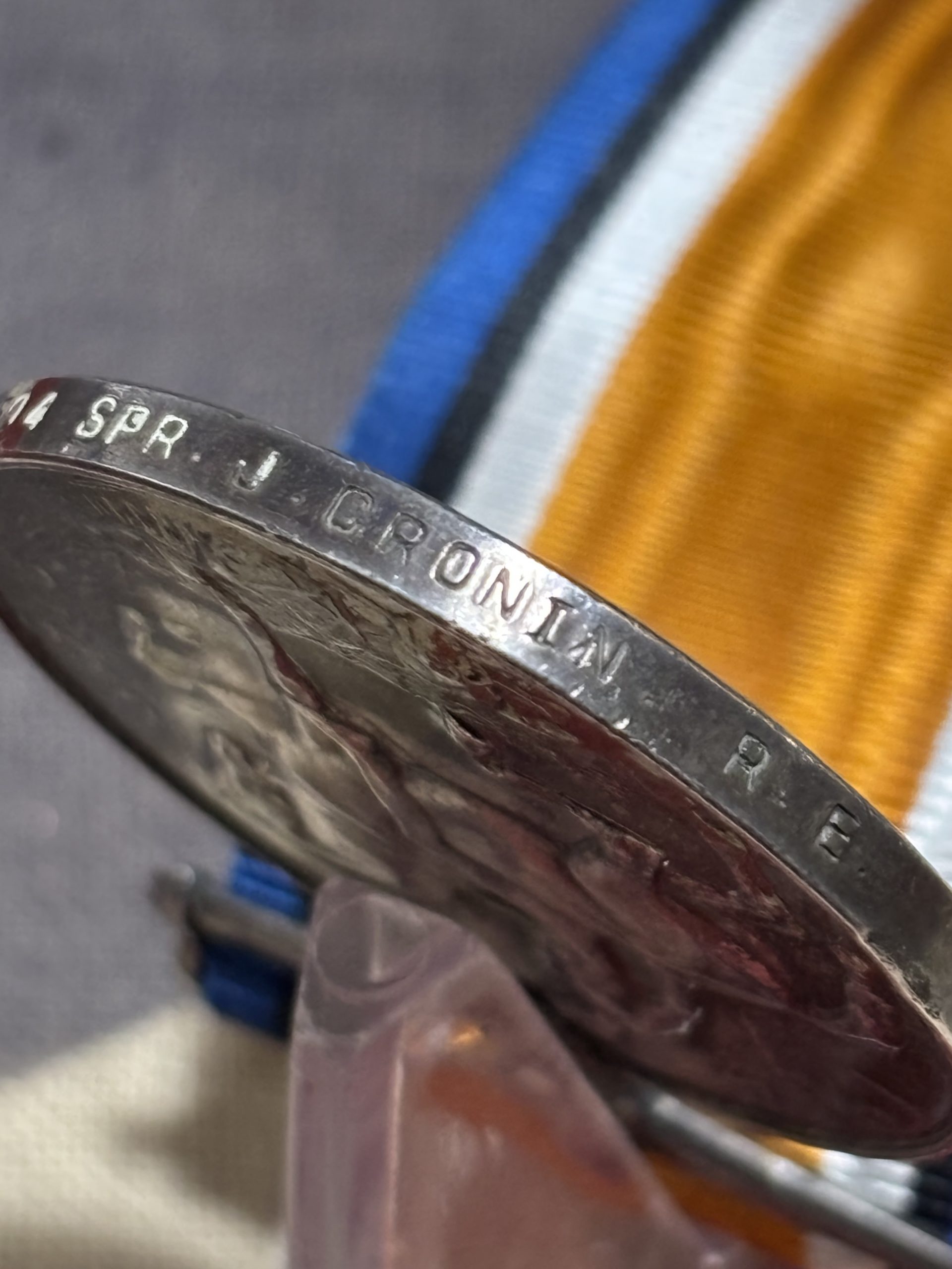 WWI BWM. Cronin. Royal Engineers short service. Cork. Ex Royal Munster Fusiliers. - Image 2