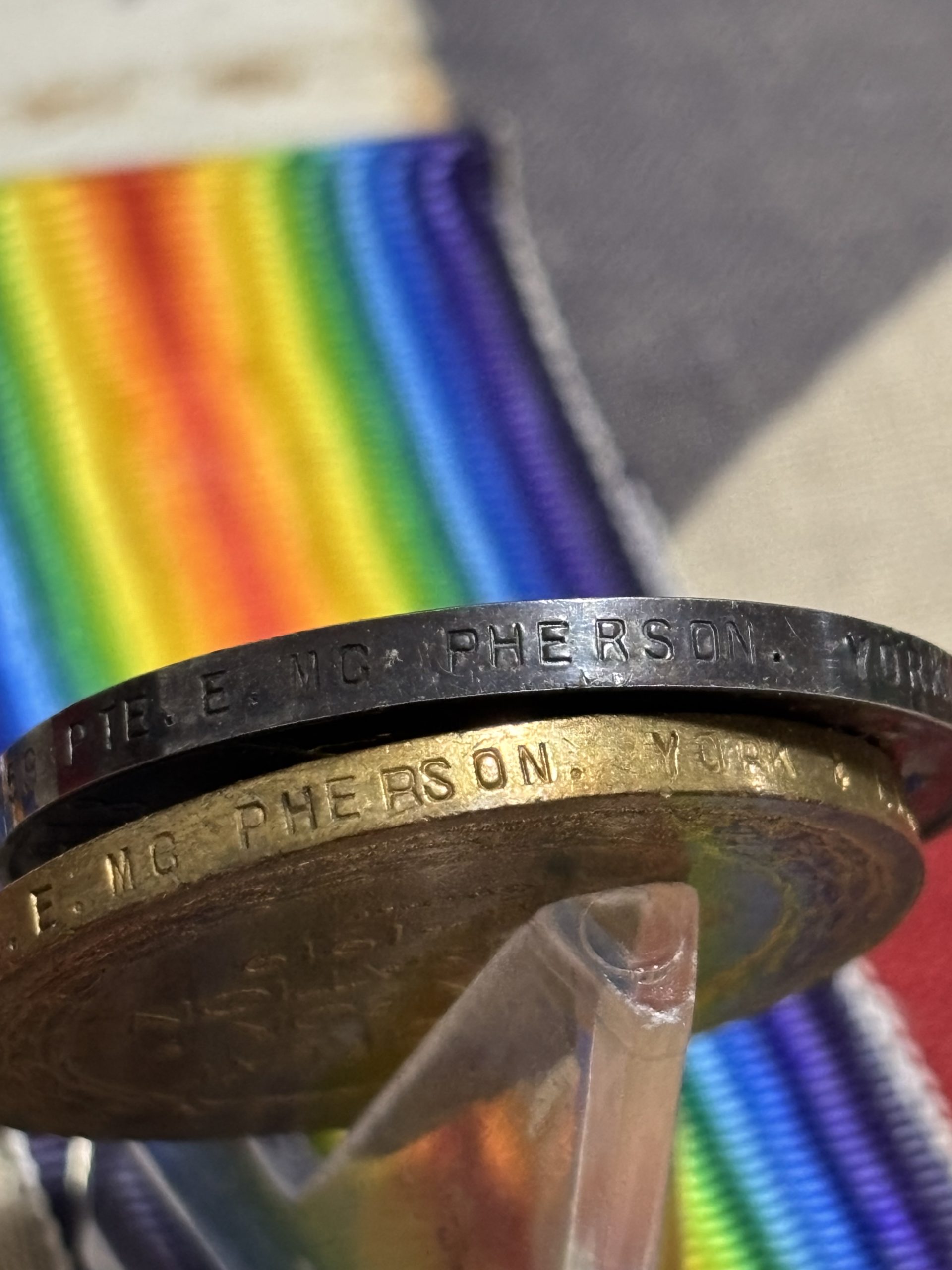 WWI Pair. McPherson. York & Lancaster Regiment. - Image 2