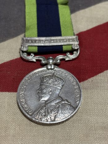 India General Service Medal with Burma 1930-32 clasp. Burma Mounted Police.