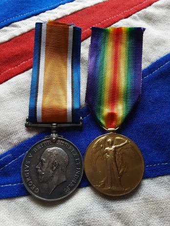 Ww1 Pair . William Wallace .10th Gordon Highlanders. Wounded Passchendaele. Kilmarnock.