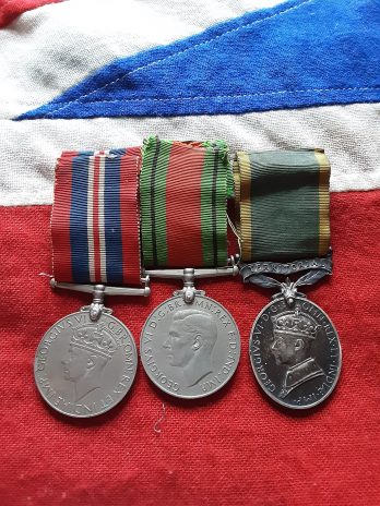 WWII Pair with Efficiency Medal. Cpl William Henry Johnstone ACC. Lydney, Gloucestershire.