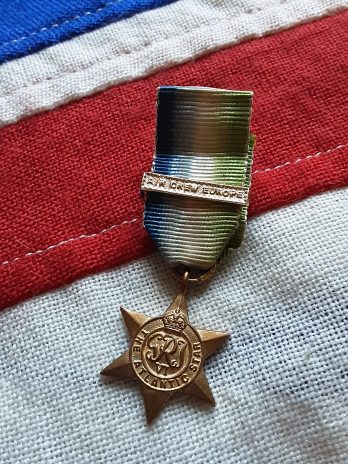 Period miniature Atlantic Star. Air Crew Europe clasp.