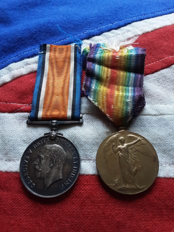 WWI Pair. 2nd Border Regiment. Wounded 1914. William E Beasley. Notting Hill.