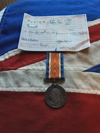 WWI BWM. 2nd Lieut Ernest Porter. 1/1 Glamorgan Yeomanry. Barrow in Furness