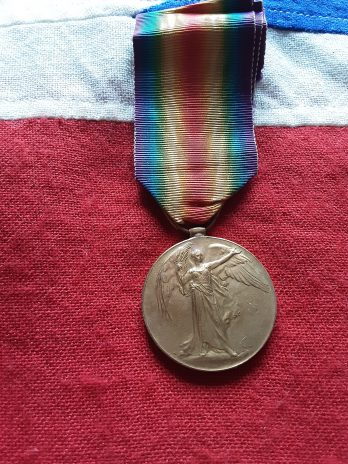 Victory. Christopher G R Clack. 3/4 Berkshir & RAF. Twice wounded. Born Tollywain