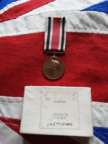 Boxed Special Constabulary Medal. Archdale Hodgson. Snettisham, Norfolk