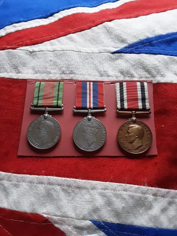 WWII Pair with Special Constabulary. Sydney Frank Ling. Lived Romford, Essex