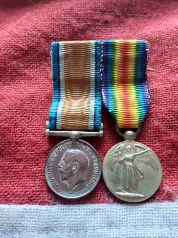 Period miniature bronze BWM & Victory Pair. WWI