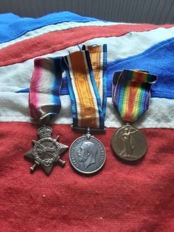 1915 Trio. Pnr James Nesbitt. Royal Engineers. Bedlington, Northumberland.