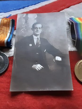 WWI Pair. 5th London Regiment. Rifle Brigade. Wounded 1/7/16 Gommencourt,  Somme. Wandsworth. Arp Ww2.