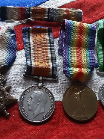 WWI 1915 Trio. Edward Small. 8th RWS, the Queen's.