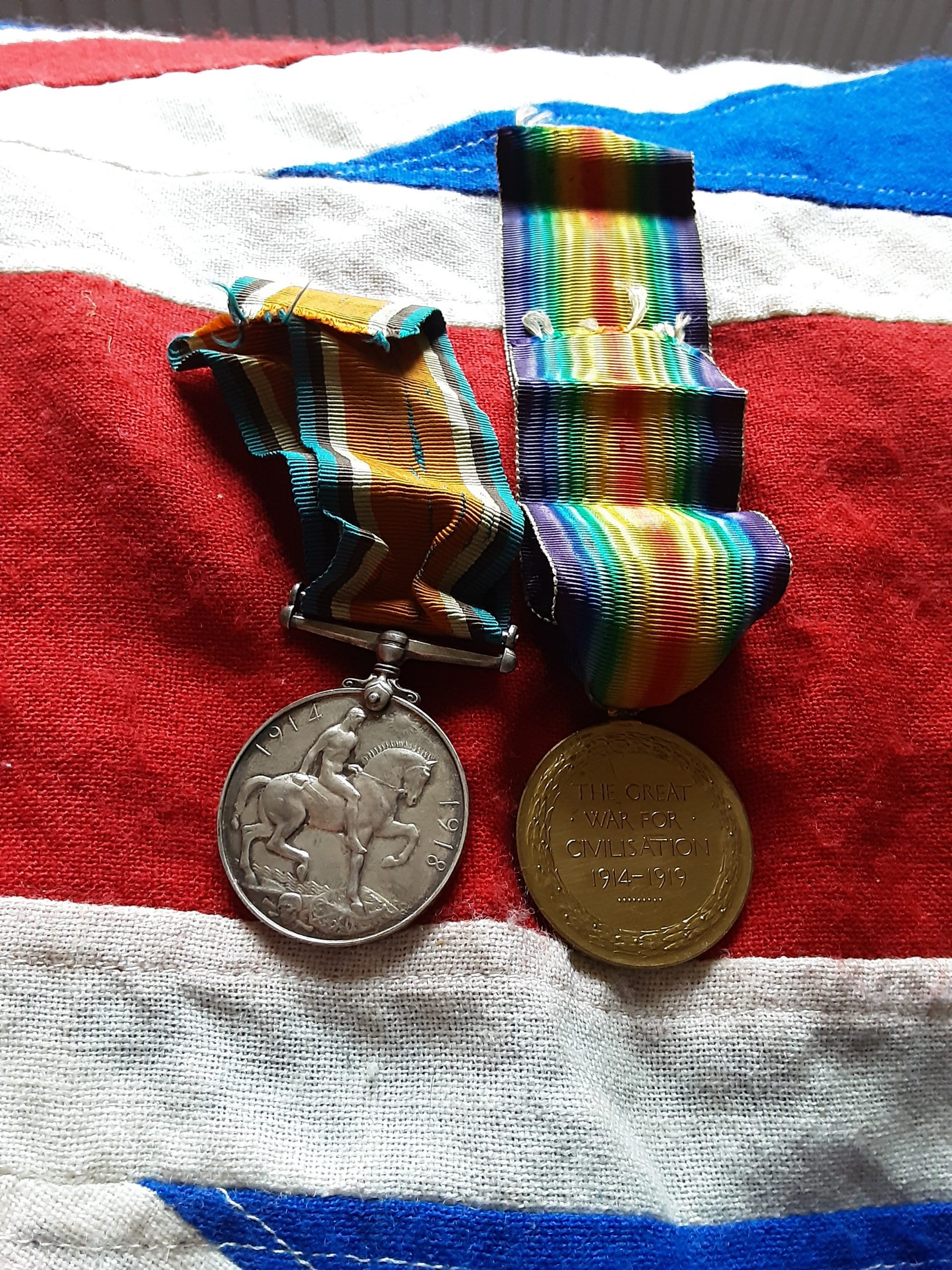 WWI Pair & photo. Albert George Reeder. Warwickshire Regiment. Wounded & gassed. Norwich, Norfolk - Image 7