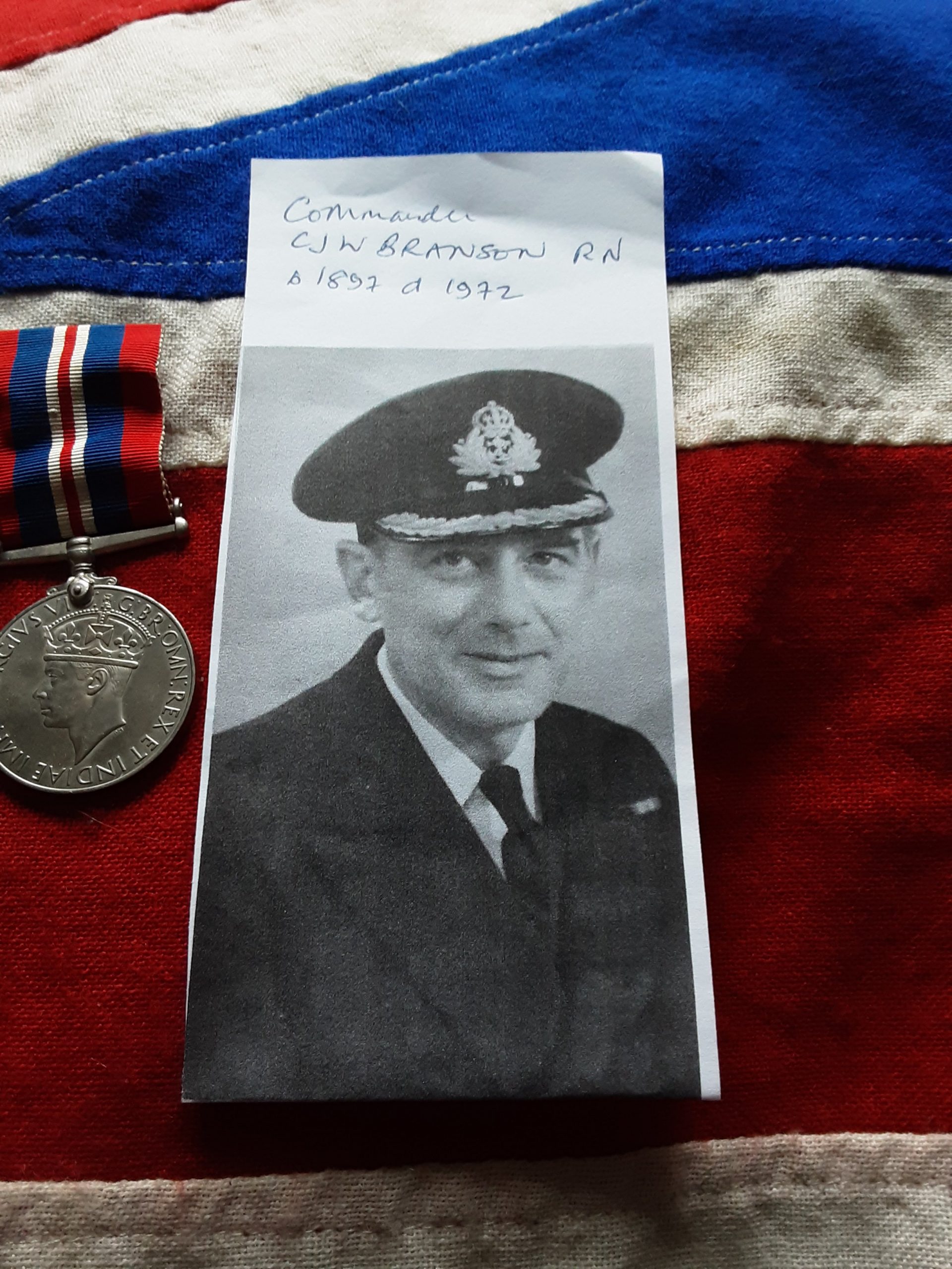 WWI/II Royal Navy officers group. Commander CJW Branson. HMS Revenge Jutland. Born India - Image 2