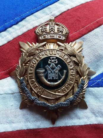 DCLI. Duke of Cornwall Light Infantry officers helmet plate