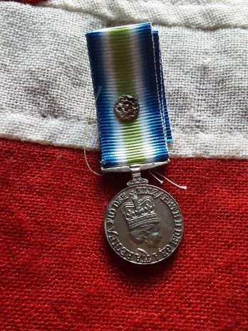 Miniature Queens South Atlantic Medal & rosette. Falklands War