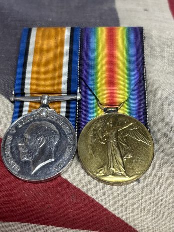 WWI Pair. Davies. 26th (Bankers) Battalion, Royal Fusiliers. Rhyl, North Wales.