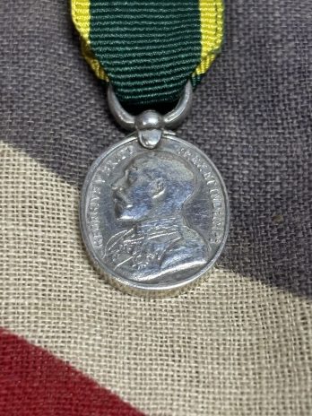 Contemporary miniature KGV Territorial Force Efficiency Medal.