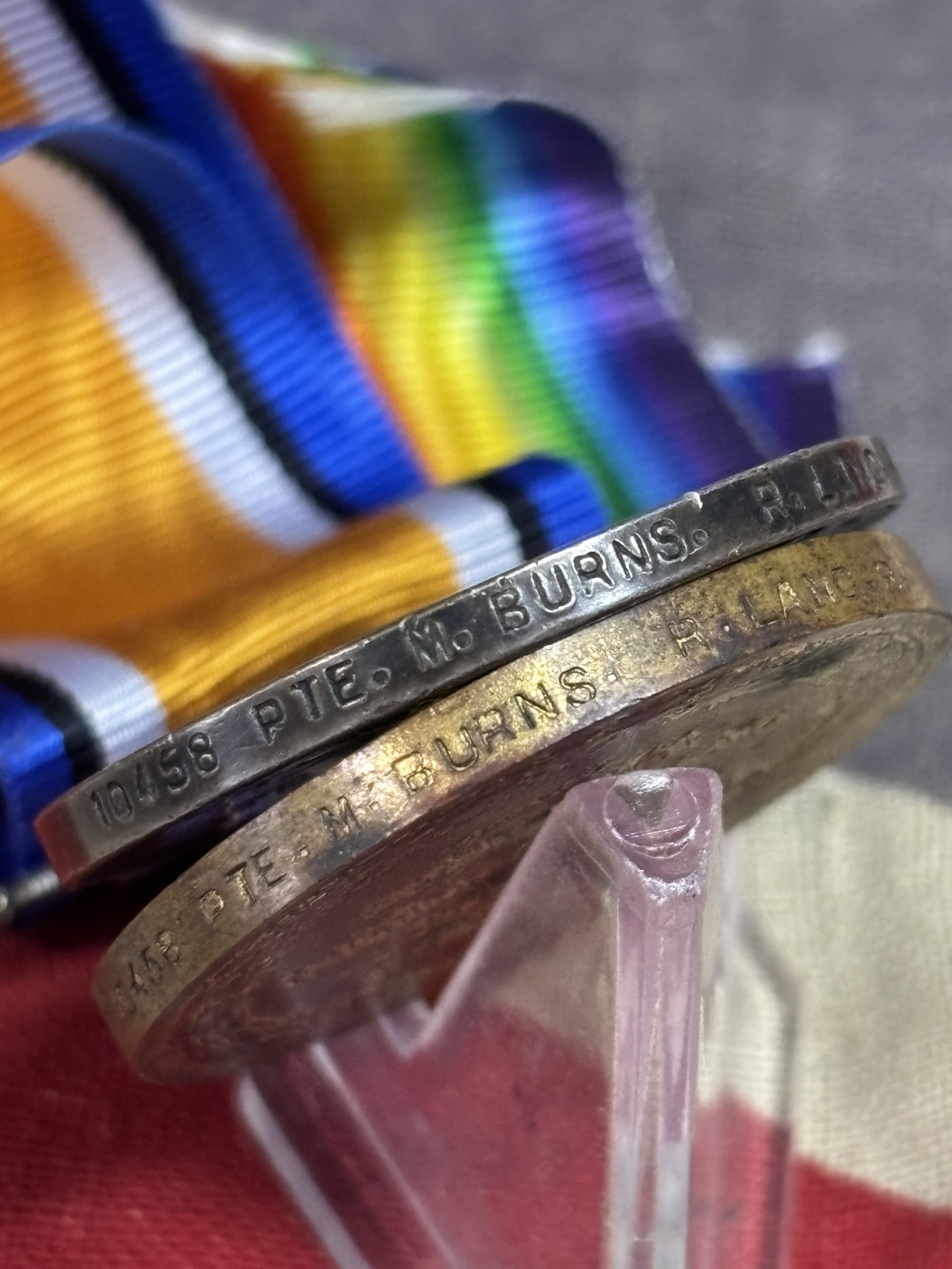 WWI KIA Trio. 1st Royal Lancaster Regiment. Burns. Liverpool. - Image 2