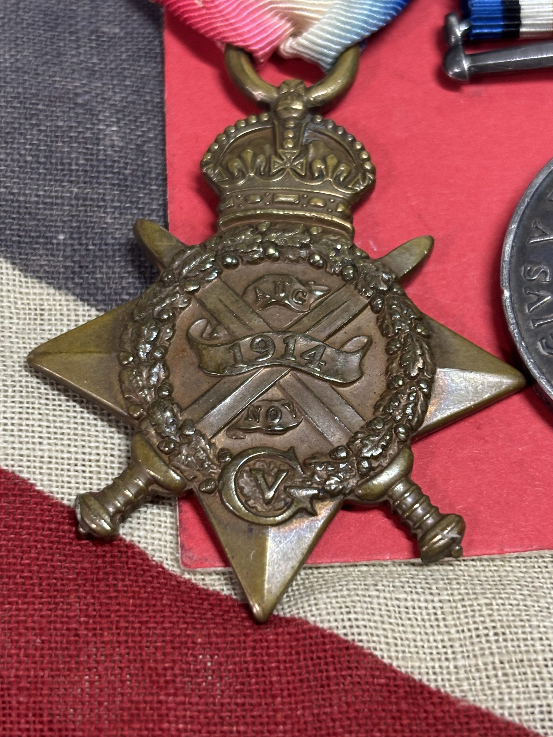 Old Contemptibles POW 1914 Star trio. Hunter. Royal Scots Fusiliers. Captured Polygon Wood. 1st Battle of Ypres 1914 - Image 4