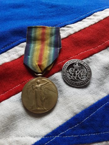 Victory & Swb . John William Thompson . C Coy 7th Lincolnshire. Wounded July 1916 Fricourt .Wainfleet.