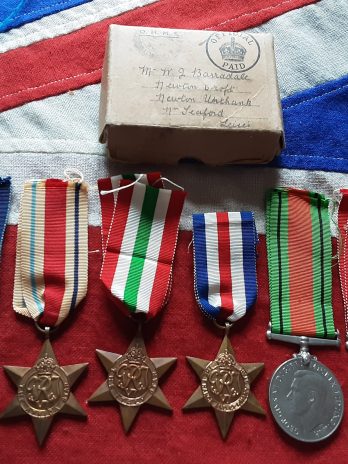 WWII Royal Navy group. William James Barradale. Newton Unthanks, Leicestershire.