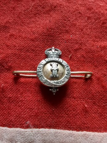 Rare 9ct West India Regiment sweetheart brooch.