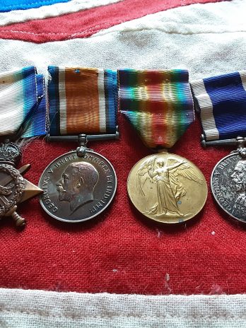 1915 Trio & RN LSGC. Coppersmith Cera  Arthur J Ramsell. HMS Sir Sirus, Apollo, Latona. Deptford.