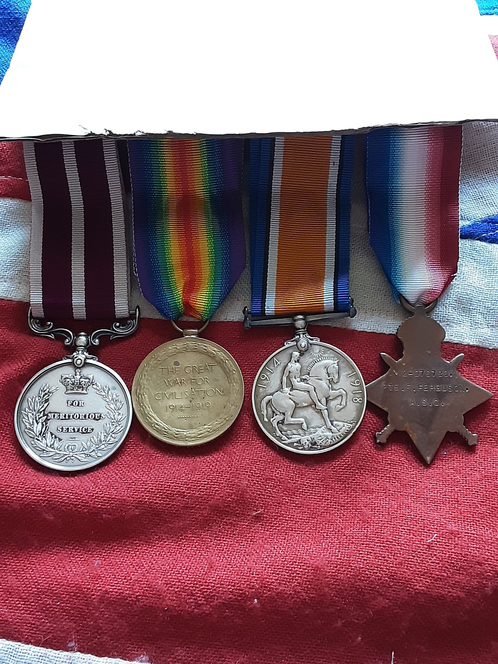 WWI group. Meritorious service. Mech S/Mjr Frederick Ferguson. ASC. Acton Vale. Born 1869. - Image 7