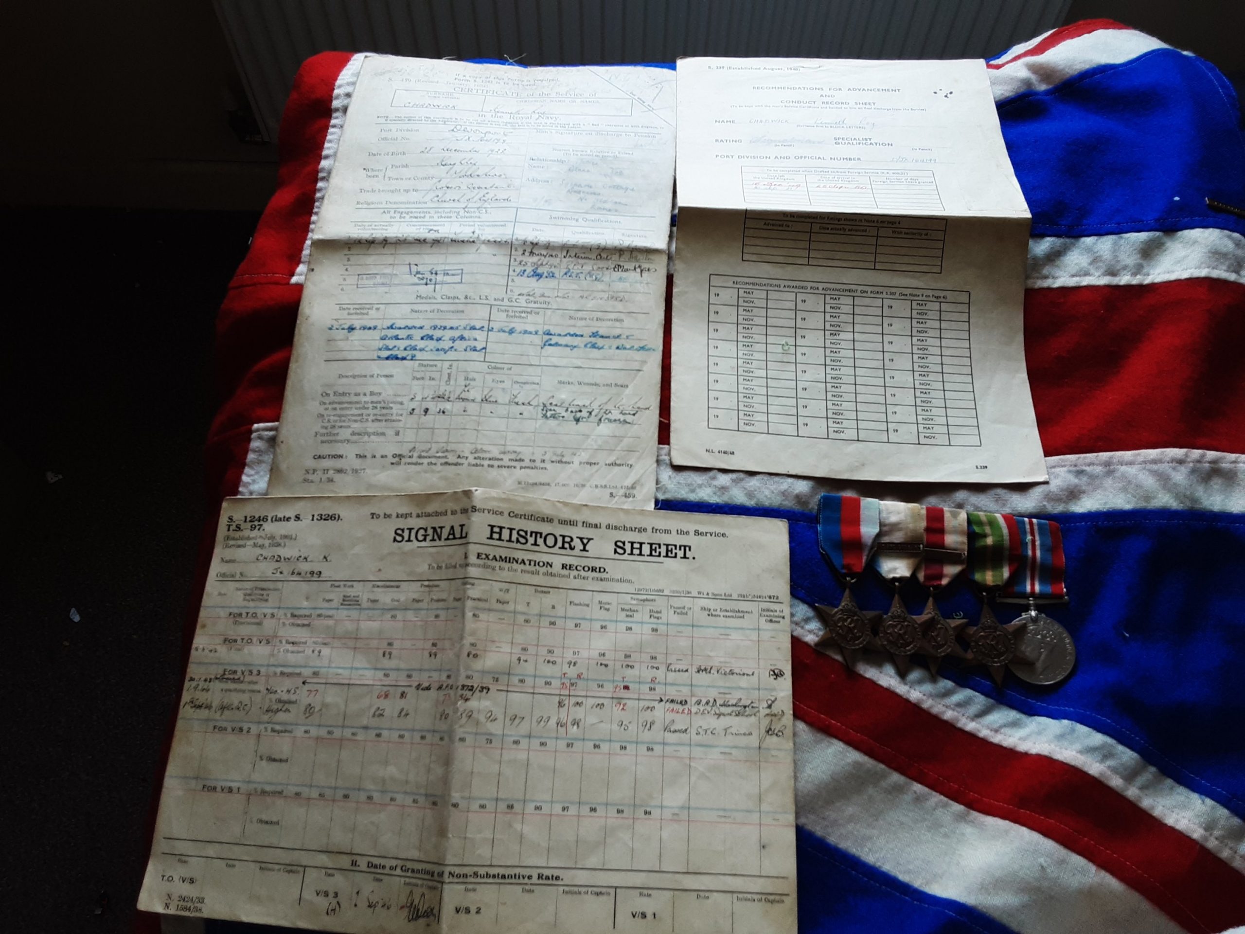 WWII Royal Navy group. HMS Victorious. Denmark Straits, Bismarck. Oldham. Lancashire. - Image 2