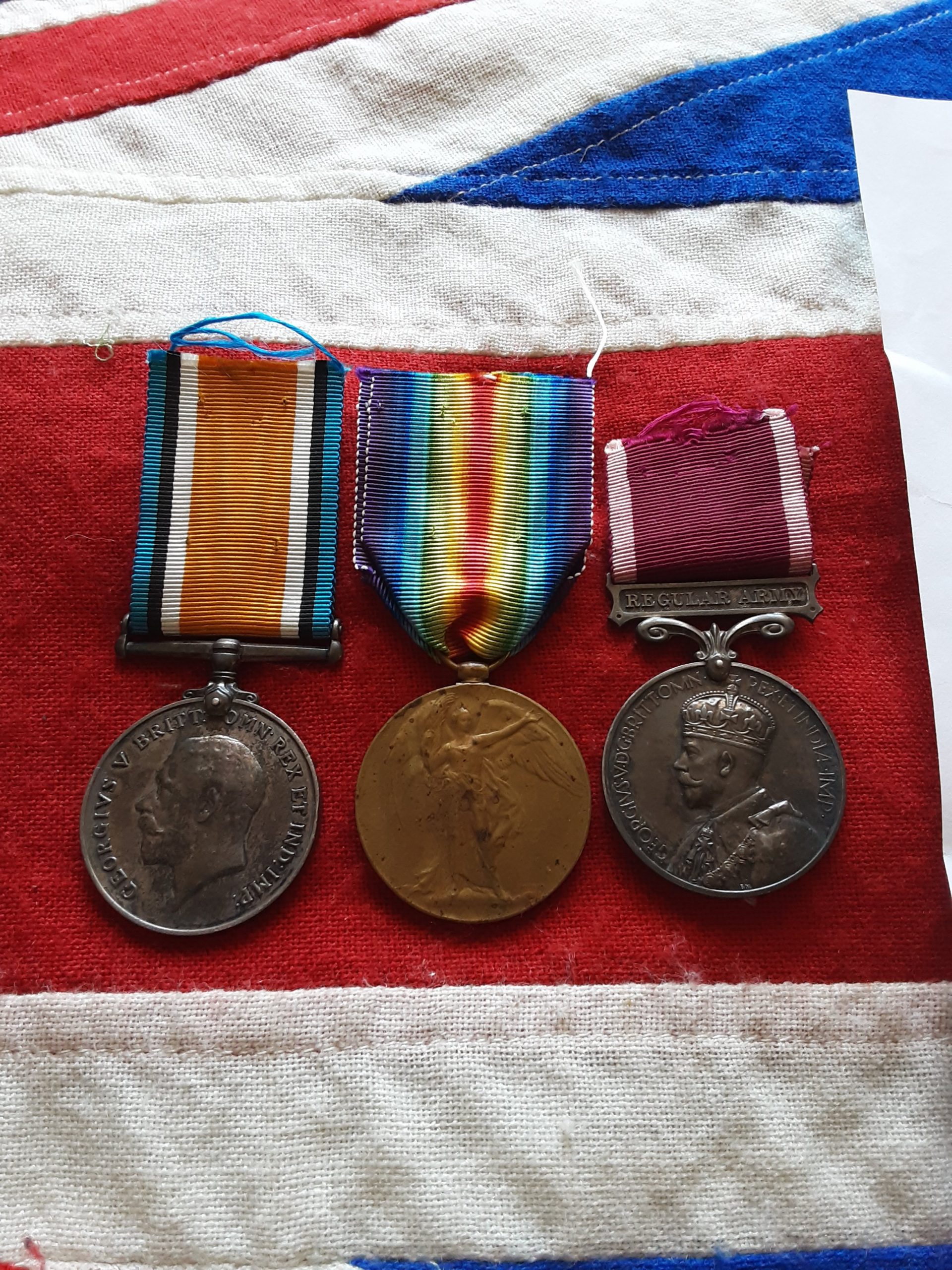 WWI Pair & LSGC. James Searson. RGA. Wounded. WWII, 527th Hampshire Coastal Regiment. Died 6th April 43.