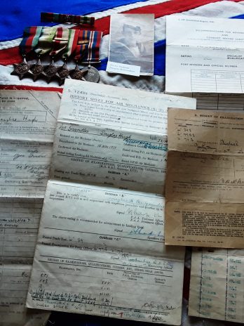 WWII Royal Naval Air Service group. Douglas H McGrandles. Glasgow