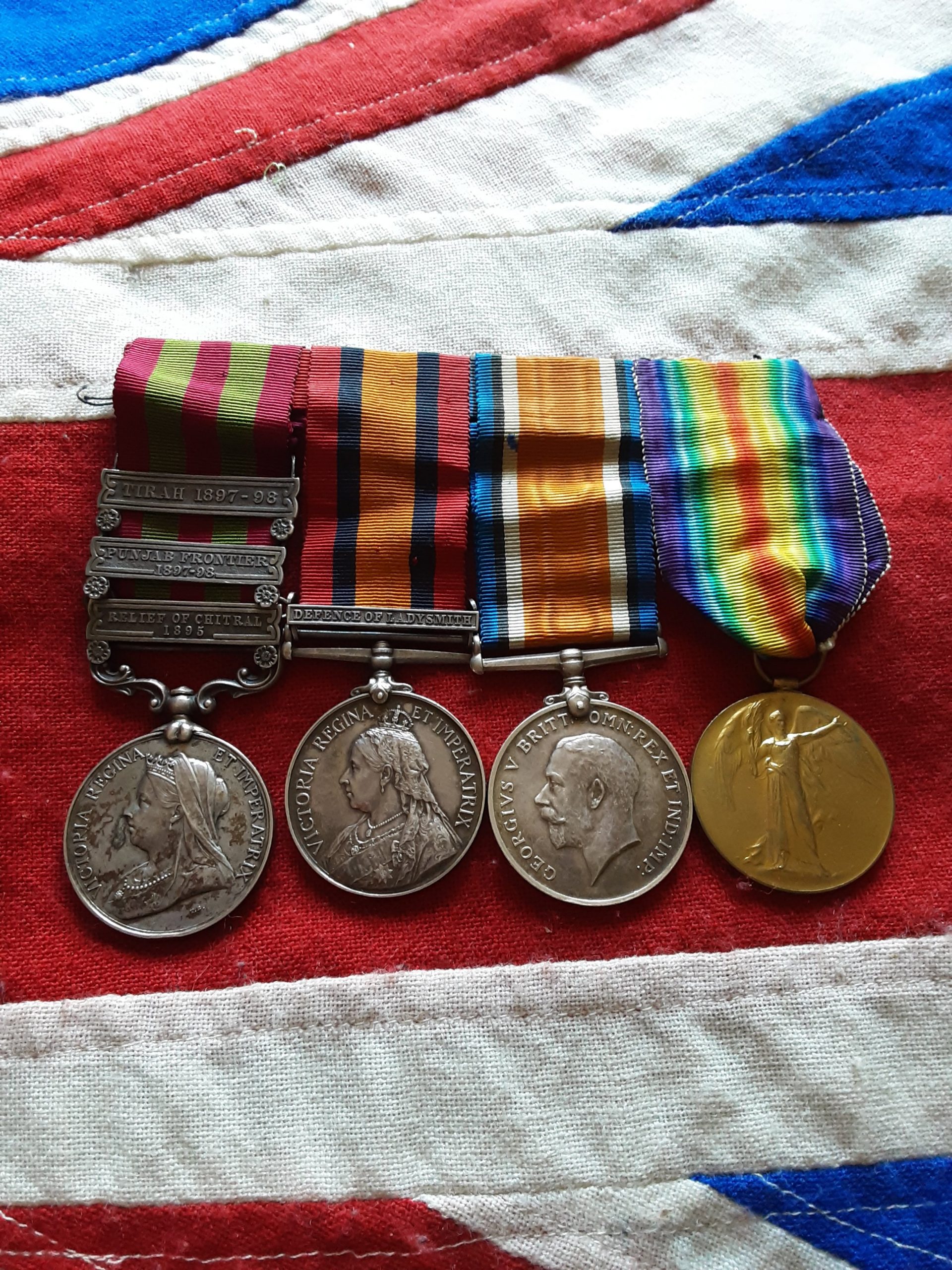 Relief Chitral, Defence of Ladysmith & WWI Pair. Wallace. Gordon Highlanders & Labour Corps.